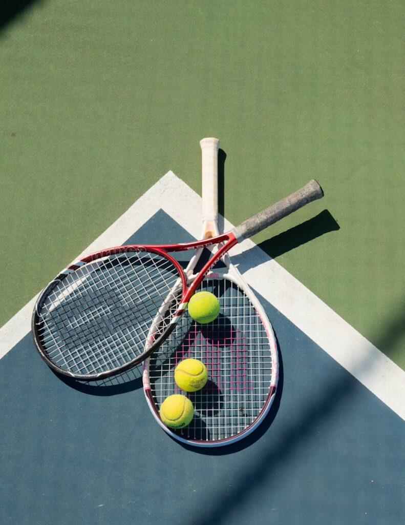 Tennis Racket and Ball: Tennis Court 1
